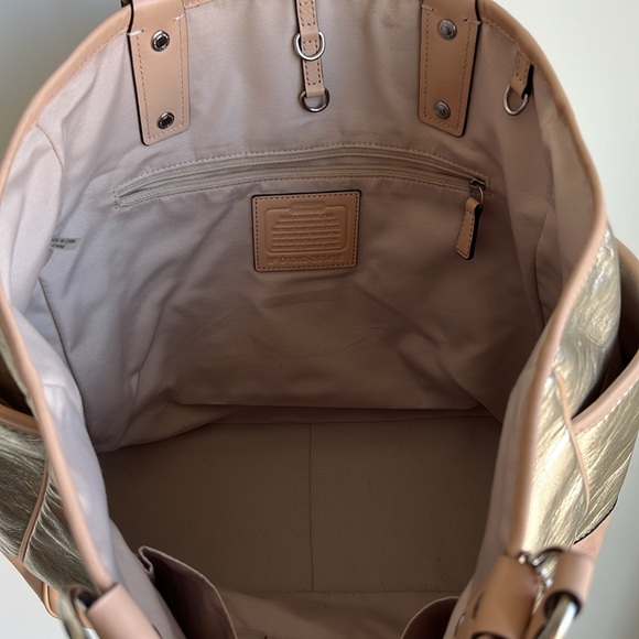 COACH Champagne Gold Tote - Picture 11 of 16